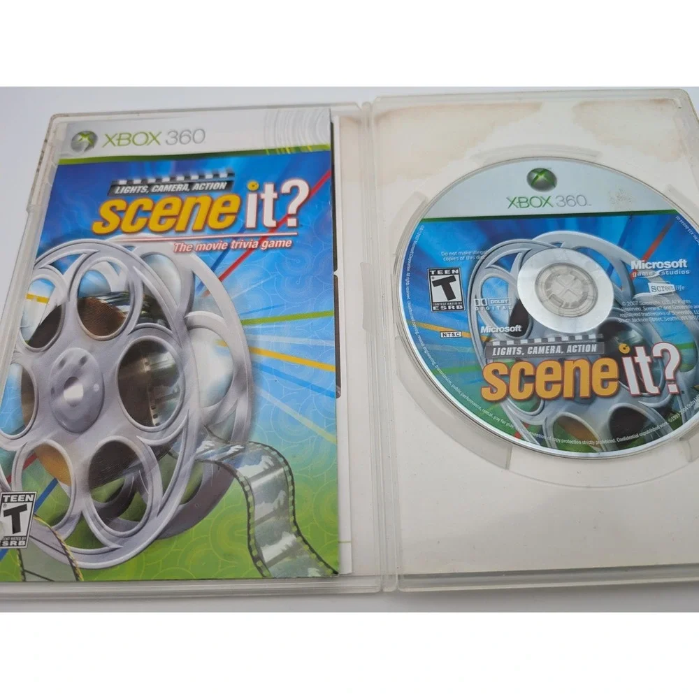 Scene It Lights, Camera, Action (Microsoft Xbox 360) Tested No Controller